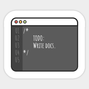 Developer todo docs Sticker